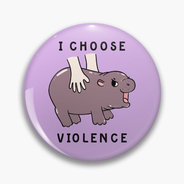 Item preview, I Choose Violence Moo Deng designed and sold by HematiteDesign.