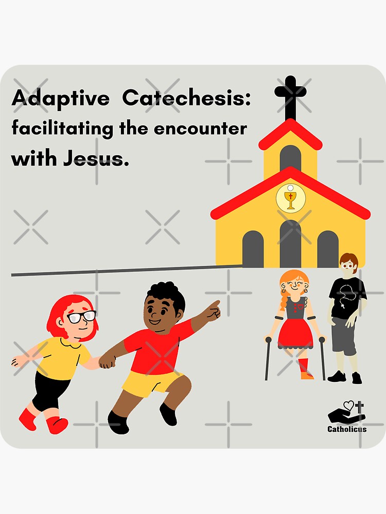 Thumbnail 3 of 3, Sticker, Adaptive Catechesis Kids designed and sold by Catholicus.