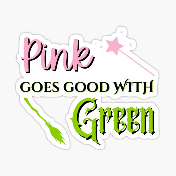 Item preview, Pink Goes Good With Green Wicked Broomstick and Wand designed and sold by ModernintheMix.