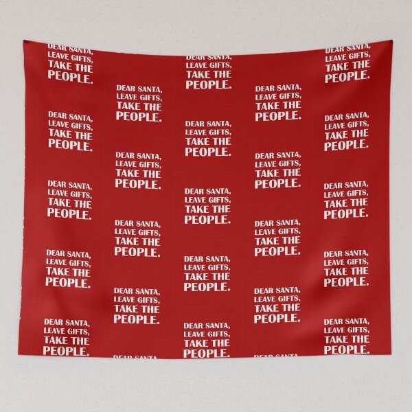Item preview, Dear Santa, Leave Gifts, Take the People: Red Edition / Introvert Joke Funny T-Shirt Label designed and sold by introvertvibes.