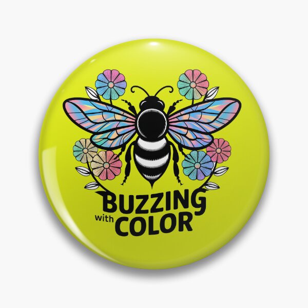 Item preview, Colorful Bee with Flowers - Vibrant Design "Buzzing with Color" designed and sold by ObjCrea123.