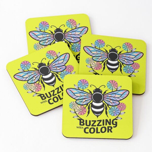 Item preview, Colorful Bee with Flowers - Vibrant Design "Buzzing with Color" designed and sold by ObjCrea123.