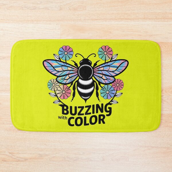 Item preview, Colorful Bee with Flowers - Vibrant Design "Buzzing with Color" designed and sold by ObjCrea123.