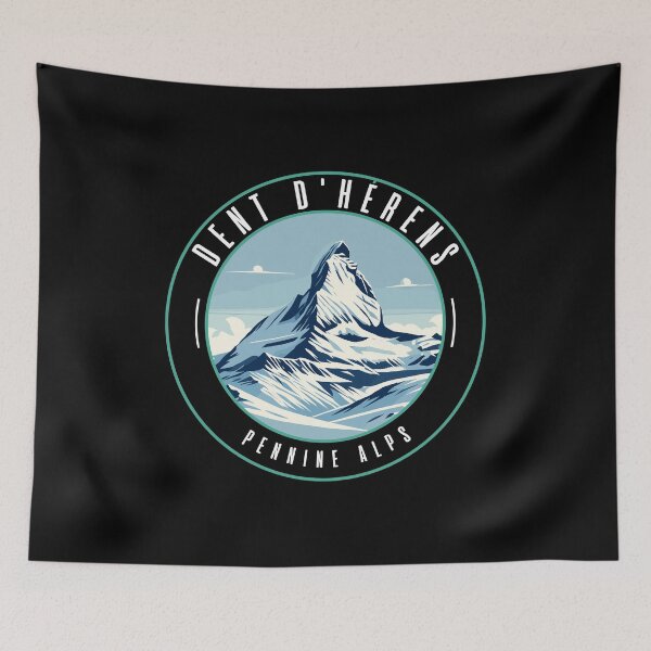 Item preview, Retro Dent d'Hérens Mountain Landscape designed and sold by MaateoDesign.