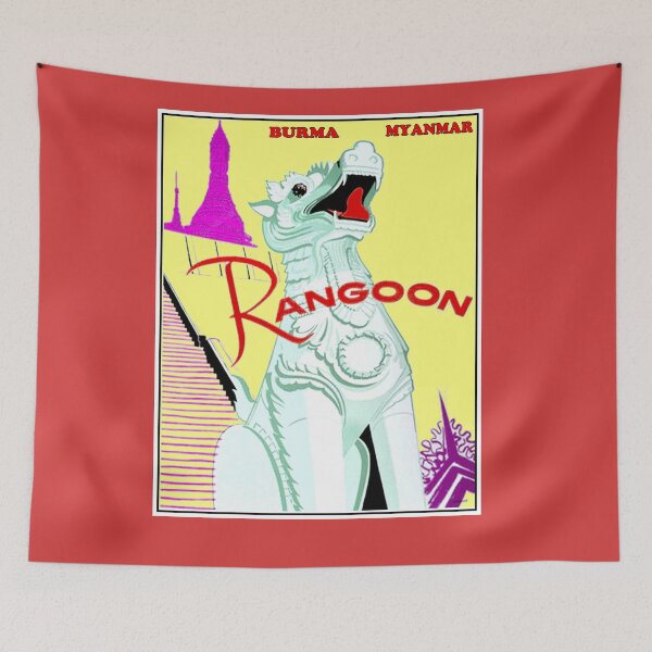 Item preview, Rangoon Myanmar Burma Vintage Travel and Tourism Advertising Print designed and sold by posterbobs.