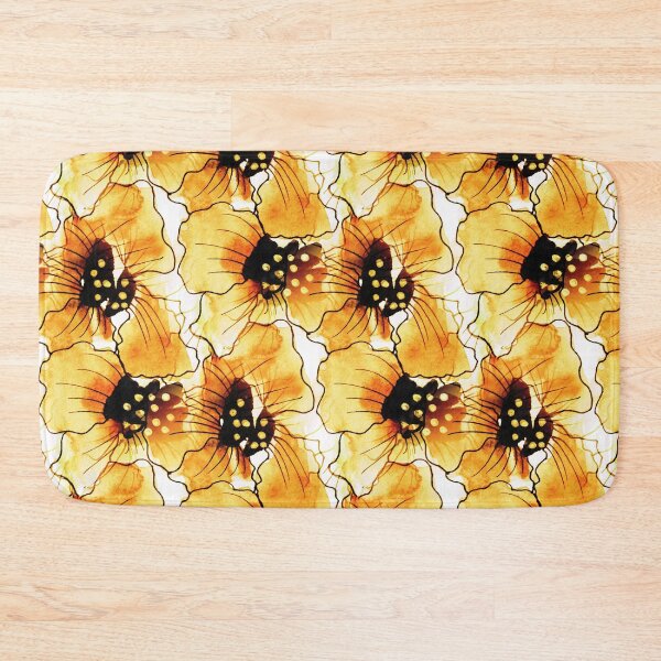 Item preview, Watercolor and Ink Floral Abstract Pattern in Yellow designed and sold by Artistestella.