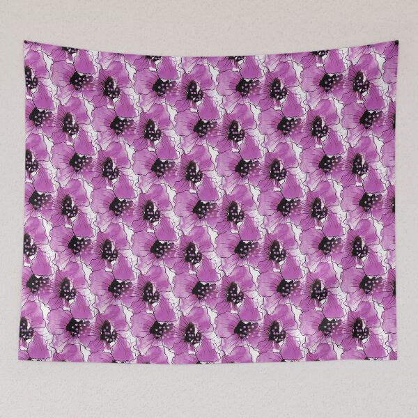 Item preview, Watercolor and Ink Floral Abstract Pattern in Pink designed and sold by Artistestella.