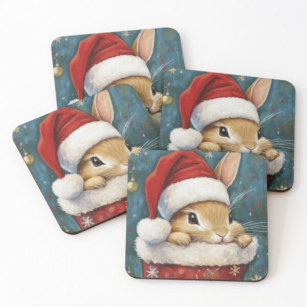 Item preview, Bunny in a Christmas Stocking designed and sold by Amy Olsen.