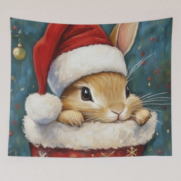 Item preview, Bunny in a Christmas Stocking designed and sold by Amy Olsen.