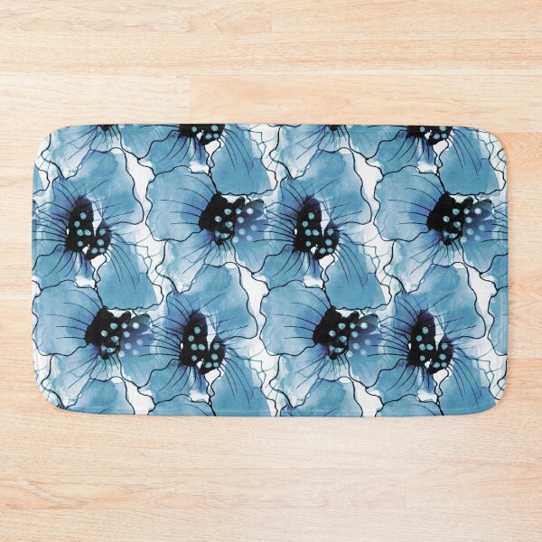 Item preview, Watercolor and Ink Floral Abstract Pattern in Blue designed and sold by Artistestella.