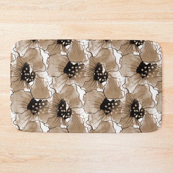 Item preview, Watercolor and Ink Floral Abstract Pattern in Brown designed and sold by Artistestella.