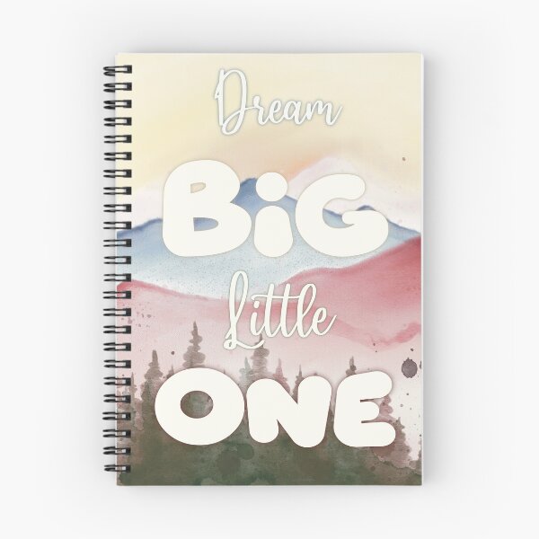 Item preview, Dream Big Little One Quote with Watercolor Mountains designed and sold by Jennifer Margrave-Garcia.