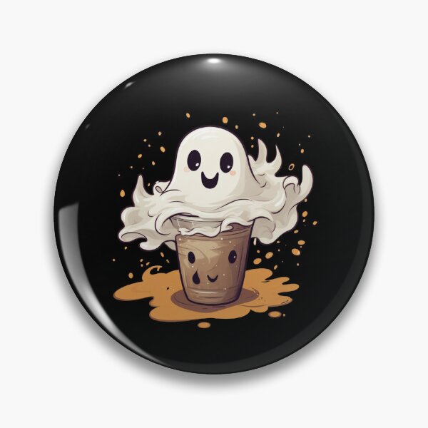 Item preview, Cute Ghost drinking coffee designed and sold by SMARTKIT  DESIGNAGENCY.
