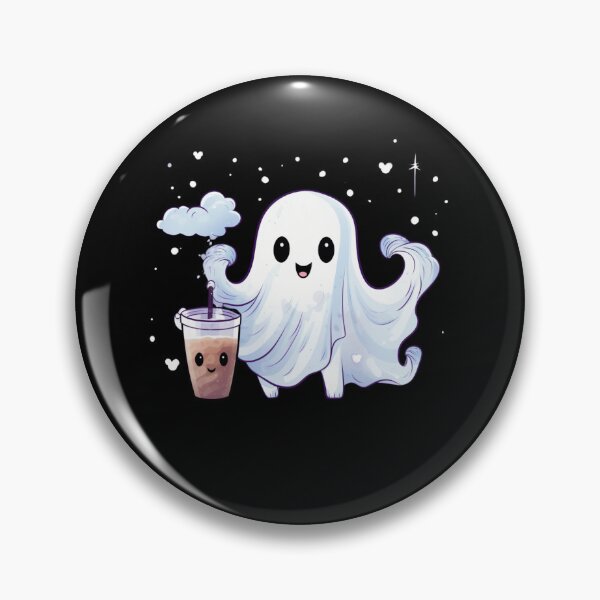 Item preview, Cute Ghost drinking coffee designed and sold by SMARTKIT  DESIGNAGENCY.