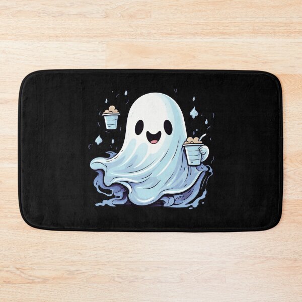 Item preview, Cute Ghost drinking ice coffee designed and sold by SMARTKIT  DESIGNAGENCY.