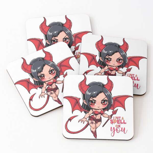 Item preview, I put a spell on you chibi devil lady designed and sold by KnottyToons.