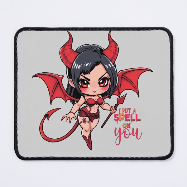 Item preview, I put a spell on you chibi devil lady designed and sold by KnottyToons.