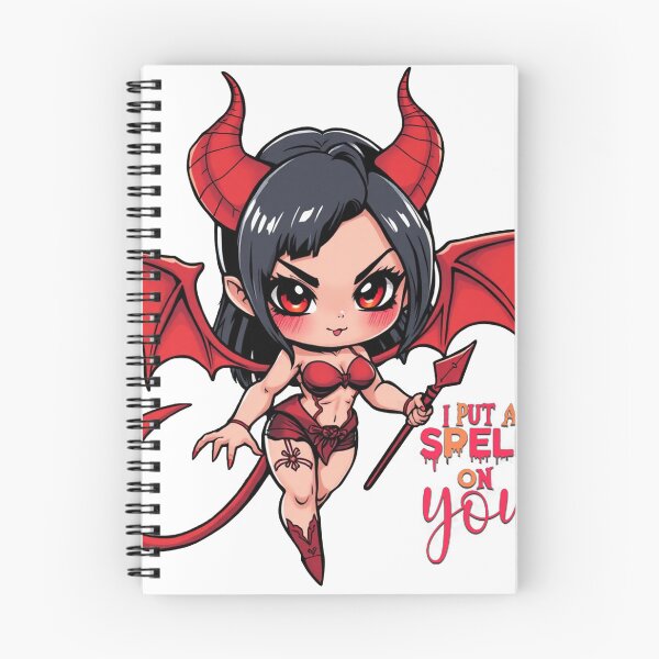 Item preview, I put a spell on you chibi devil lady designed and sold by KnottyToons.