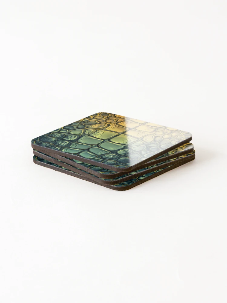 Thumbnail 4 of 5, Coasters (Set of 4), Python Pulse designed and sold by AutoPopStudio.