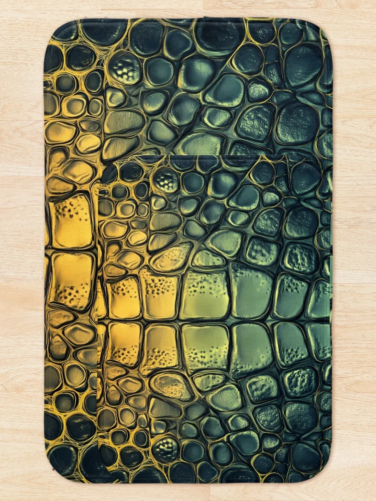 Thumbnail 5 of 6, Bath Mat, Python Pulse designed and sold by AutoPopStudio.