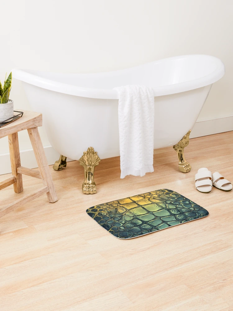 Thumbnail 2 of 6, Bath Mat, Python Pulse designed and sold by AutoPopStudio.
