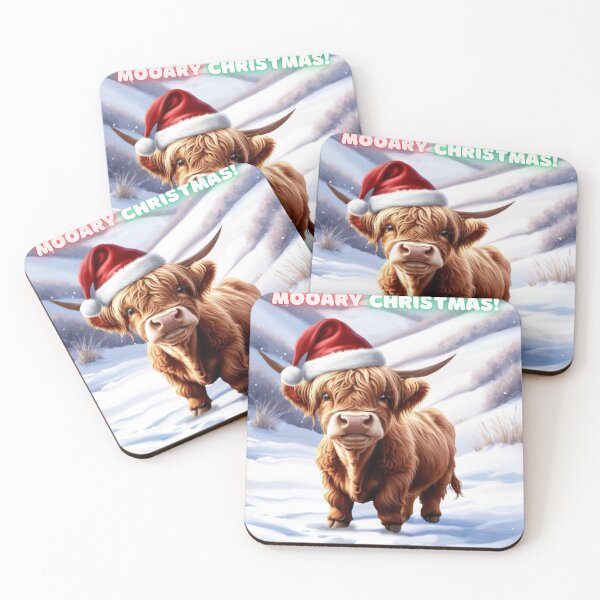 Item preview, Christmas Highlander Cutie Cow Spreading Joy and Cheer designed and sold by IFLYBaby.