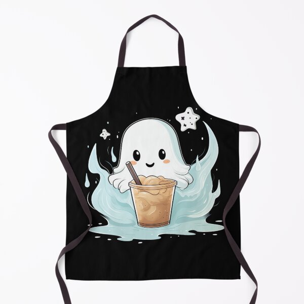 Item preview, Cute Ghost drinking coffee designed and sold by SMARTKIT DESIGNAGENCY.