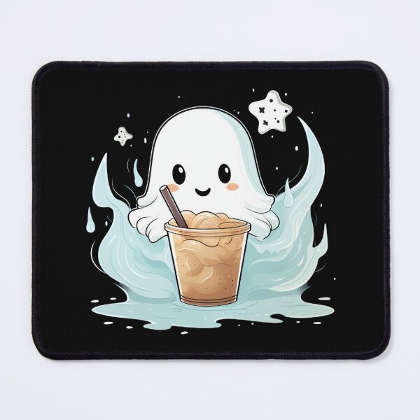Item preview, Cute Ghost drinking coffee designed and sold by SMARTKIT DESIGNAGENCY.