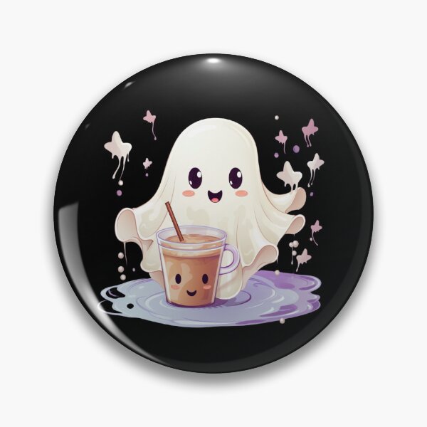 Item preview, Cute Ghost drinking coffee designed and sold by SMARTKIT  DESIGNAGENCY.