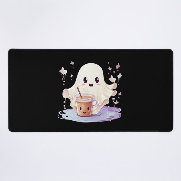 Item preview, Cute Ghost drinking coffee designed and sold by SMARTKIT DESIGNAGENCY.