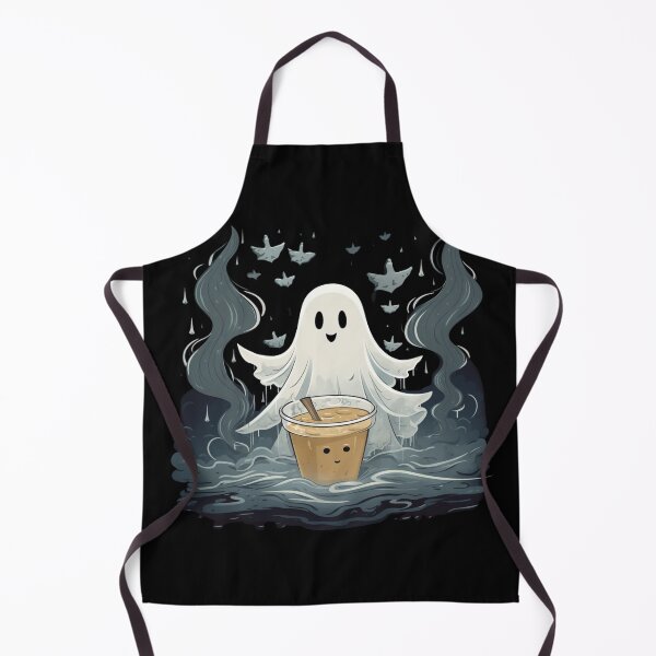 Item preview, Cute Ghost drinking coffee designed and sold by SMARTKIT DESIGNAGENCY.
