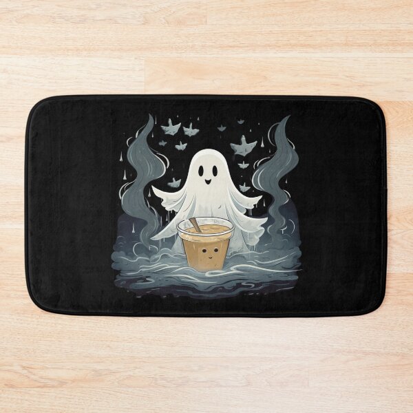 Item preview, Cute Ghost drinking coffee designed and sold by SMARTKIT  DESIGNAGENCY.