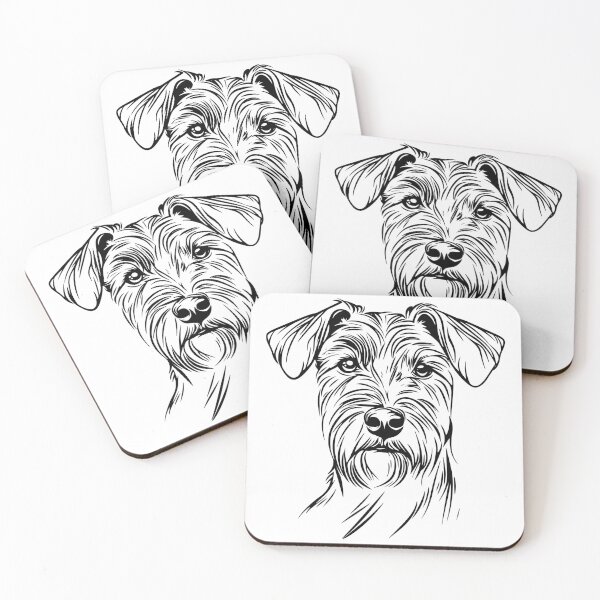 Item preview, Airedale Terrier Line Art Design Black Minimalist Dog Lover Art for Airedale Terrier Fans designed and sold by meganohm.
