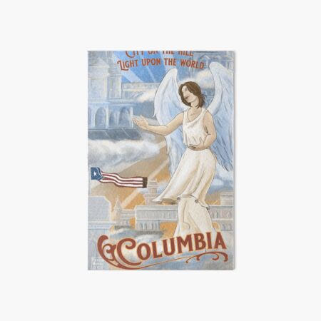 Columbia - City on the Hill, Light Upon the World Art Board Print