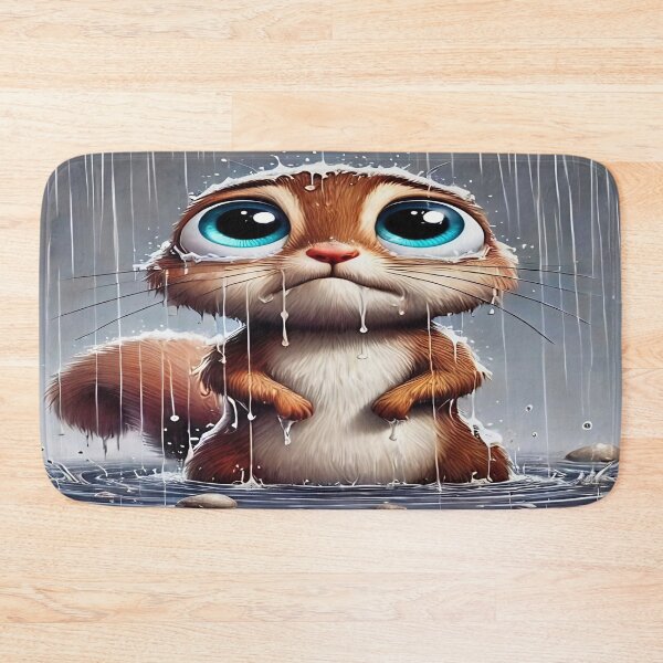 Item preview, This Too Shall Pass – Adorable Squirrel in Rain designed and sold by gleefulme.
