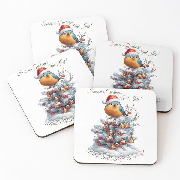 Item preview, Season's Greetings Bird, Holiday Cheer Art, Christmas Bird Design, Festive Winter Illustration designed and sold by BukkyStory.