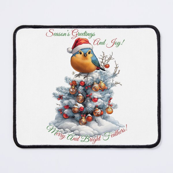 Item preview, Season's Greetings Bird, Holiday Cheer Art, Christmas Bird Design, Festive Winter Illustration designed and sold by BukkyStory.