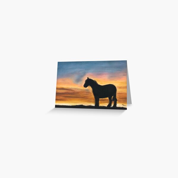 Item preview, Horse at sunset designed and sold by NathBros.