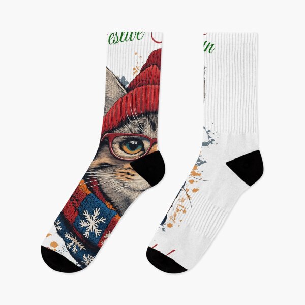 Item preview, Festive Cat Art, Winter Cat Illustration, Cozy Cat Design, Holiday Feline Fun, Christmas Cat Image designed and sold by BukkyStory.