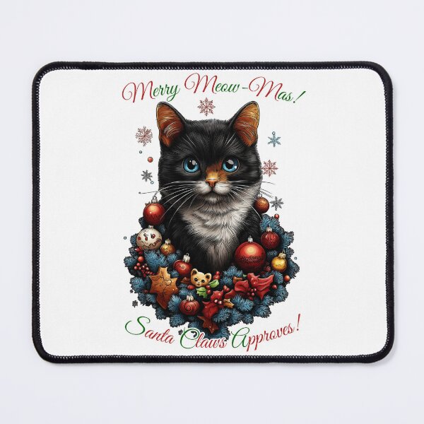 Item preview, Merry Meowmas Cat, Festive Cat Art, Holiday Cat Illustration, Christmas Cat Decor, Cat with Ornaments designed and sold by BukkyStory.