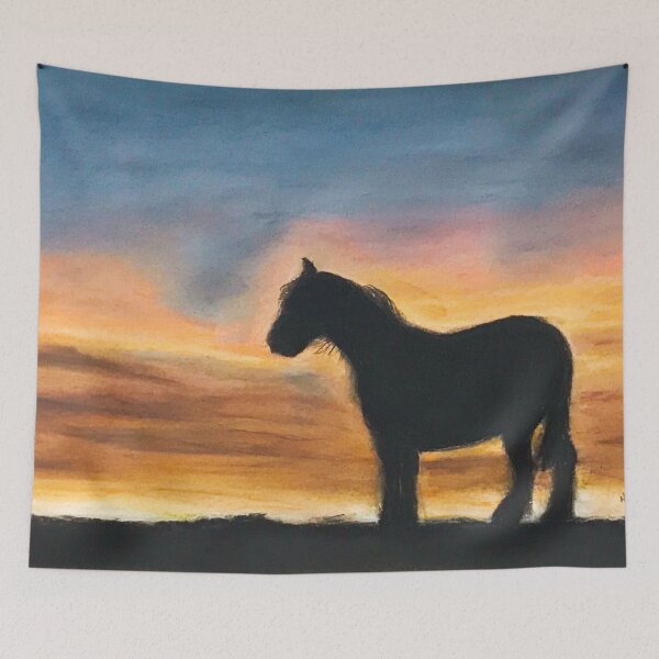 Item preview, Horse at sunset designed and sold by NathBros.