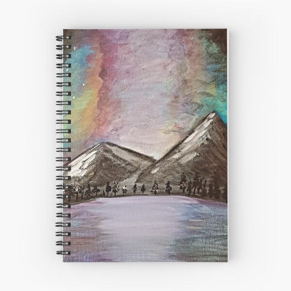 Item preview, Colors of northern lights in rocky mountains designed and sold by painttime.