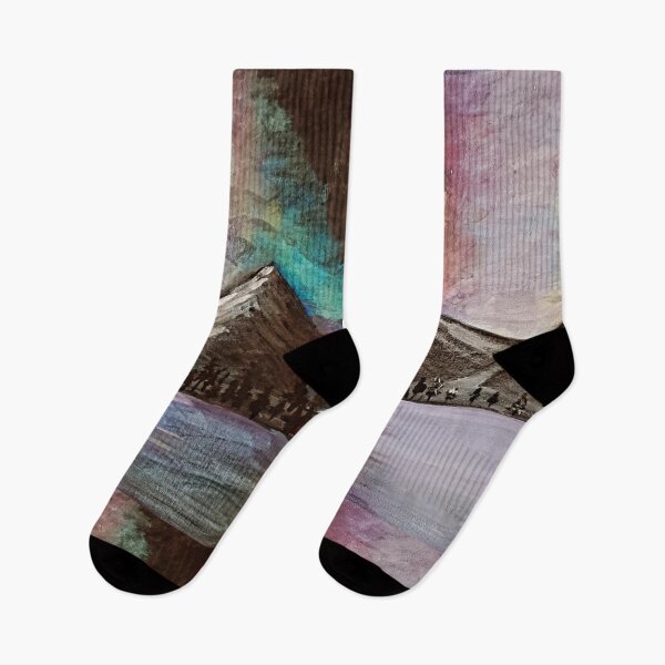 Item preview, Colors of northern lights in rocky mountains designed and sold by painttime.