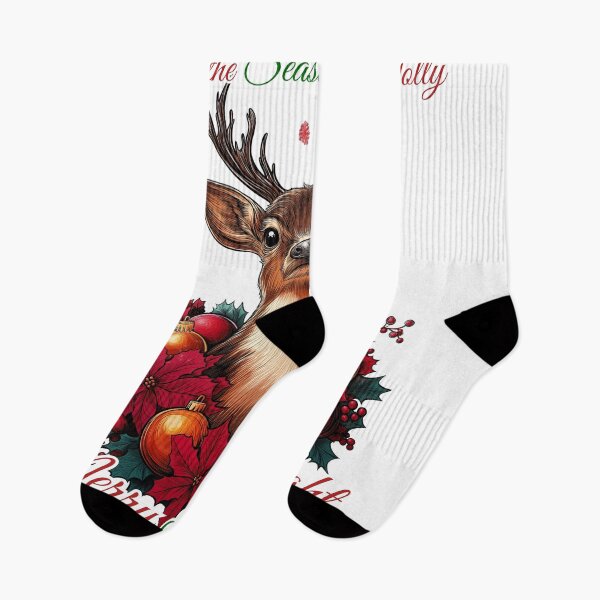Item preview, Christmas Deer Art, Festive Reindeer Illustration, Holiday Deer Design, Merry and Bright, Seasonal Deer Image designed and sold by BukkyStory.