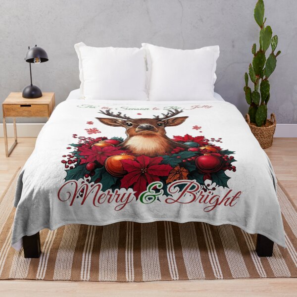 Item preview, Christmas Deer Art, Festive Reindeer Illustration, Holiday Deer Design, Merry and Bright, Seasonal Deer Image designed and sold by BukkyStory.