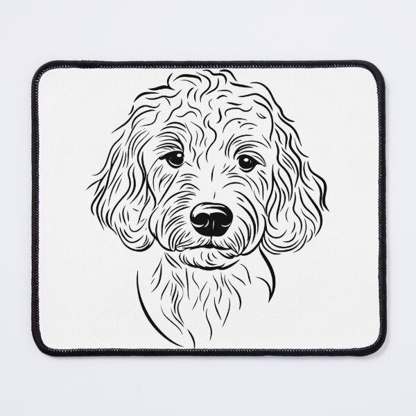 Item preview, Goldendoodle Line Art Design Black Dog Lover Art for Goldendoodle Fans designed and sold by meganohm.
