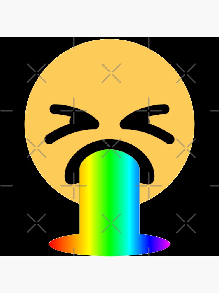 "rainbow puke emoji" Art Print for Sale by gossiprag Redbubble