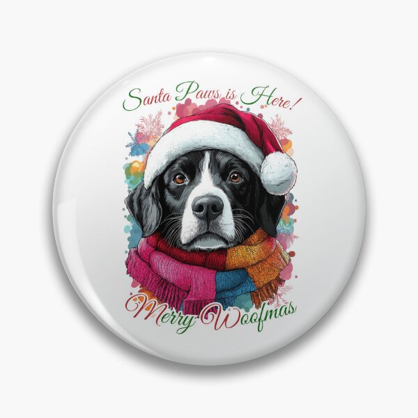 Item preview, Christmas Dog Art, Santa Hat Dog, Festive Dog Illustration, Holiday Pet Design, Merry Woofmas Image designed and sold by BukkyStory.