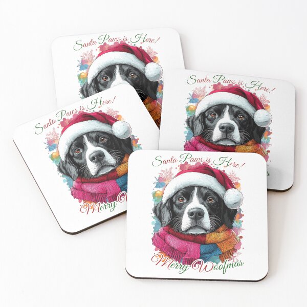 Item preview, Christmas Dog Art, Santa Hat Dog, Festive Dog Illustration, Holiday Pet Design, Merry Woofmas Image designed and sold by BukkyStory.