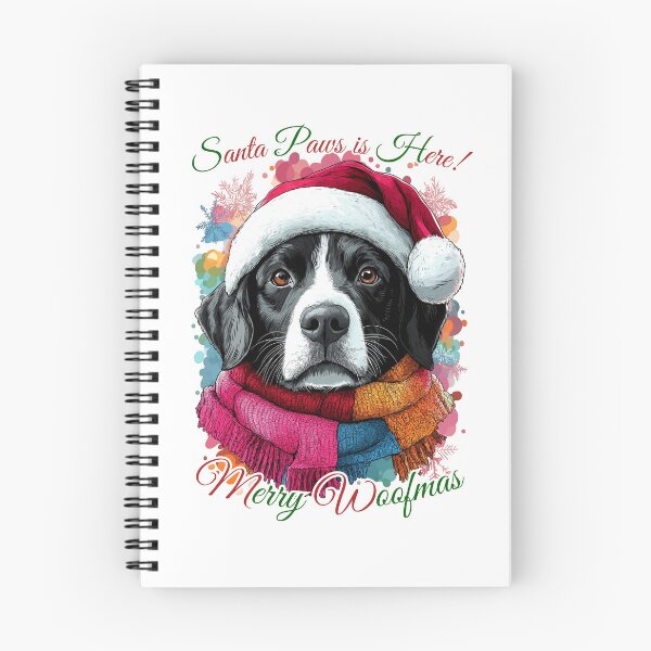 Item preview, Christmas Dog Art, Santa Hat Dog, Festive Dog Illustration, Holiday Pet Design, Merry Woofmas Image designed and sold by BukkyStory.